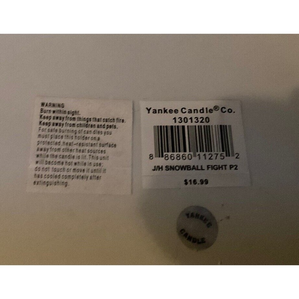 Yankee Candle Snowball Fight Snowmen Candle Holder Retired‎ No Chips Or Cracks - Picture 9 of 9